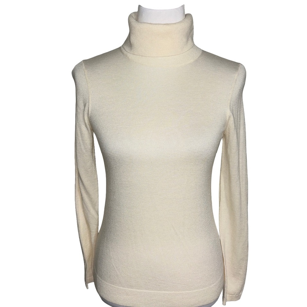 Ann Taylor Cream Cowl Neck Sweater